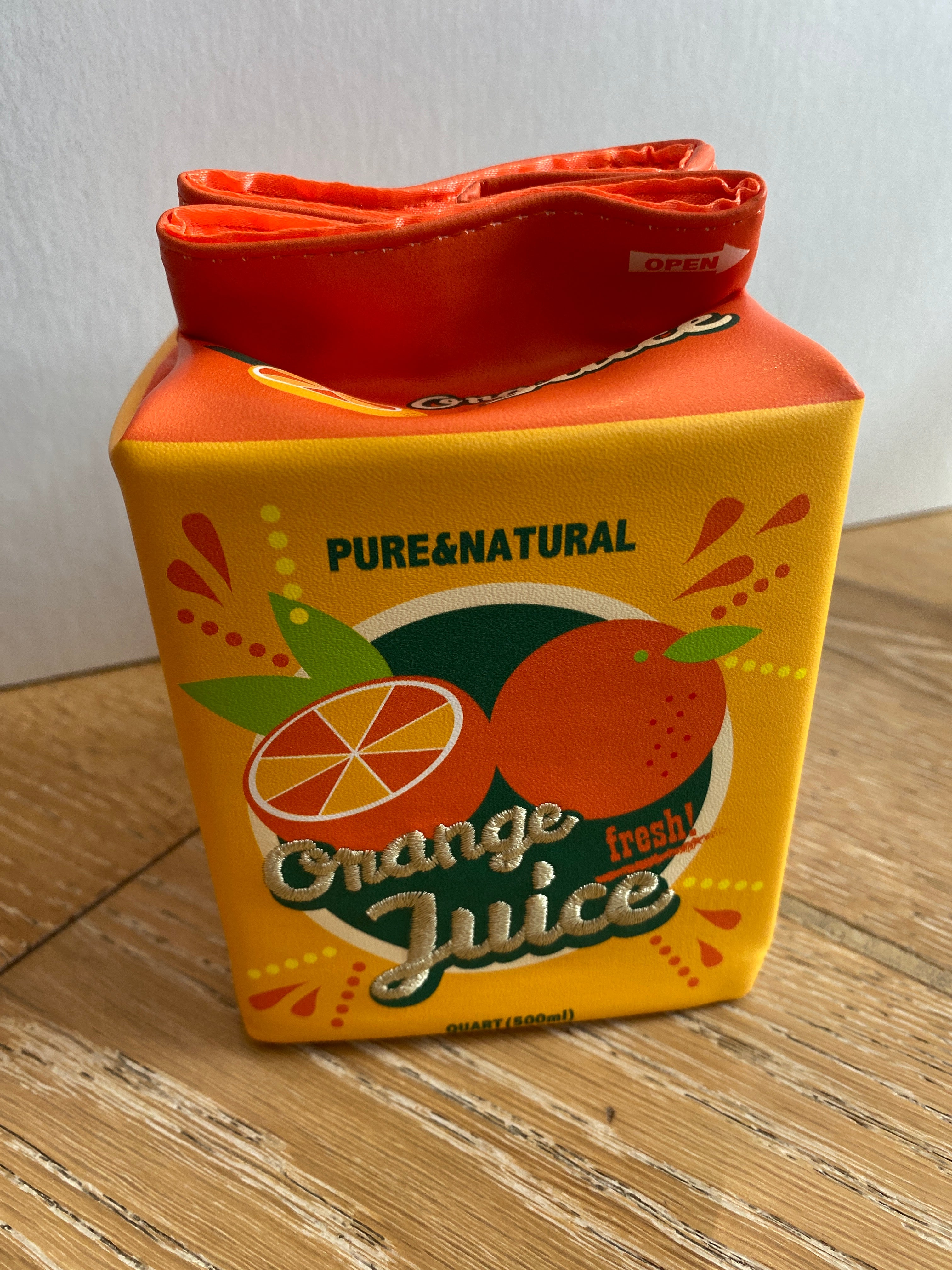 Orange Juice Carton Pouch
