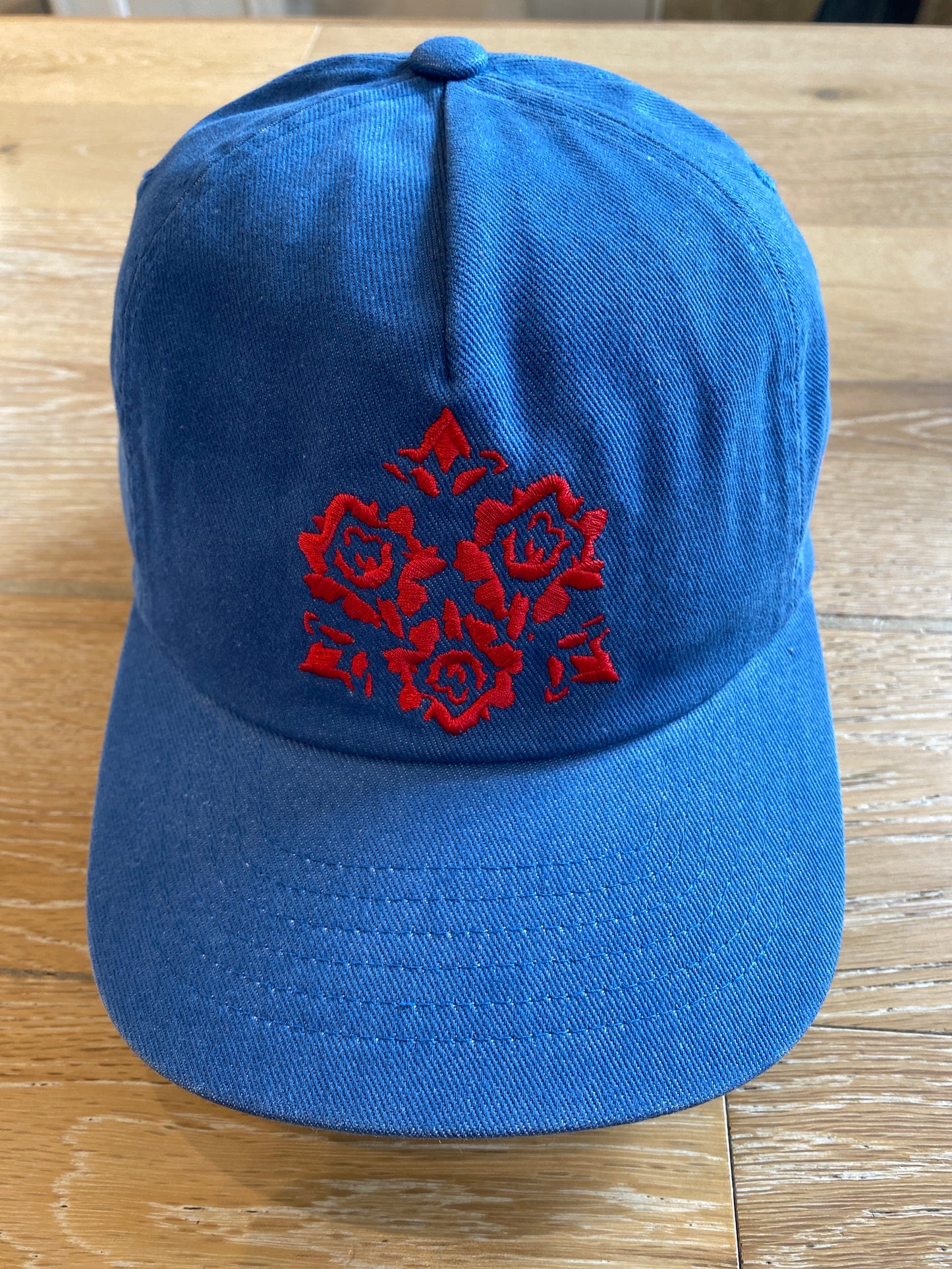 Lola Embroidered Wash Denim Cap