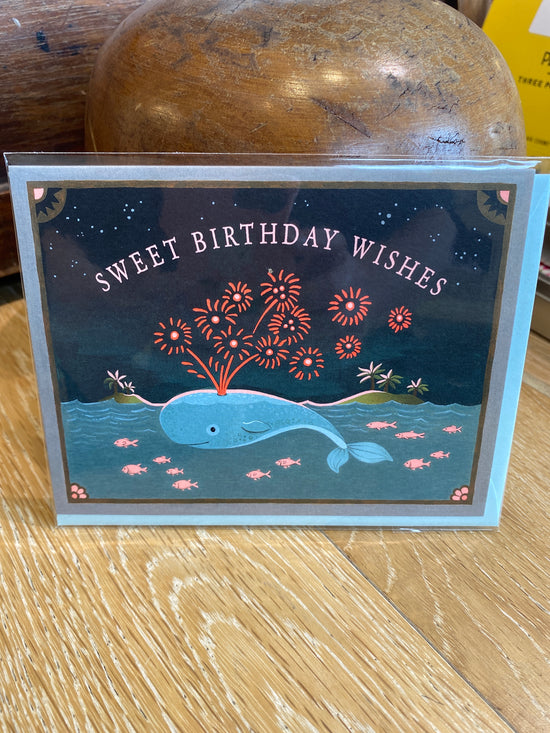 Whale Birthday Greeting Card