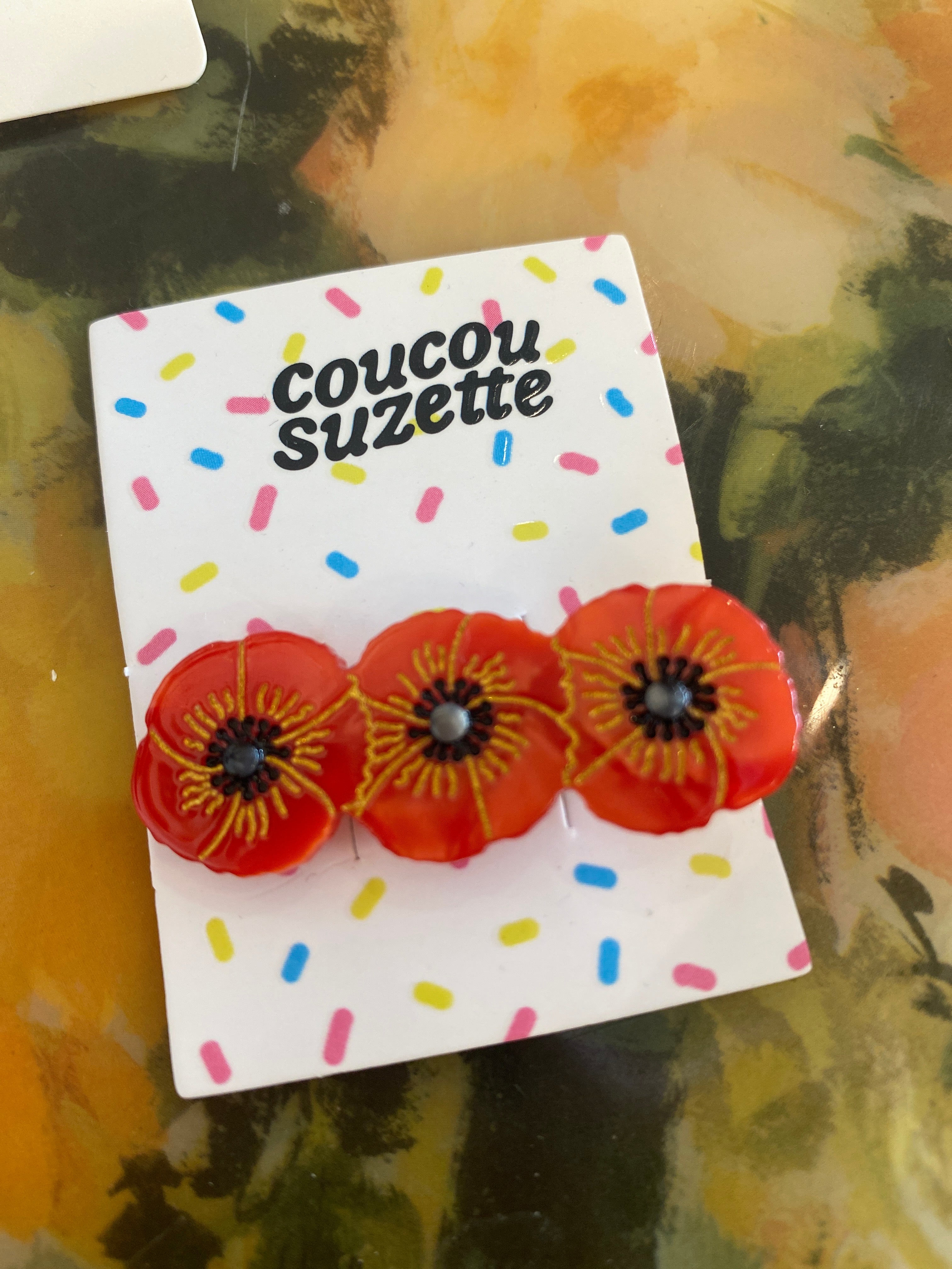Poppies Hair Clip