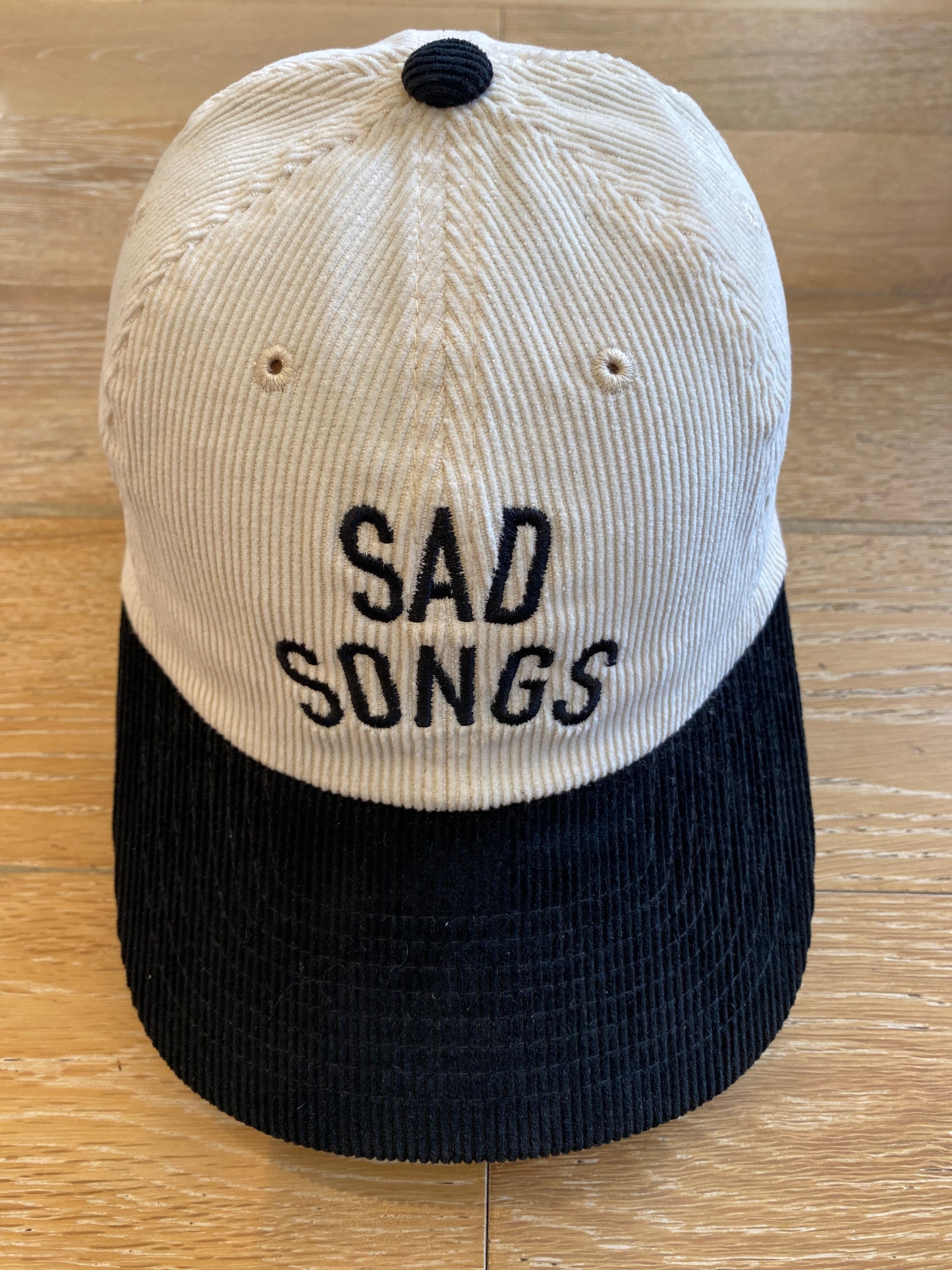 Sad Songs Corduroy Ball Cap Black/Cream