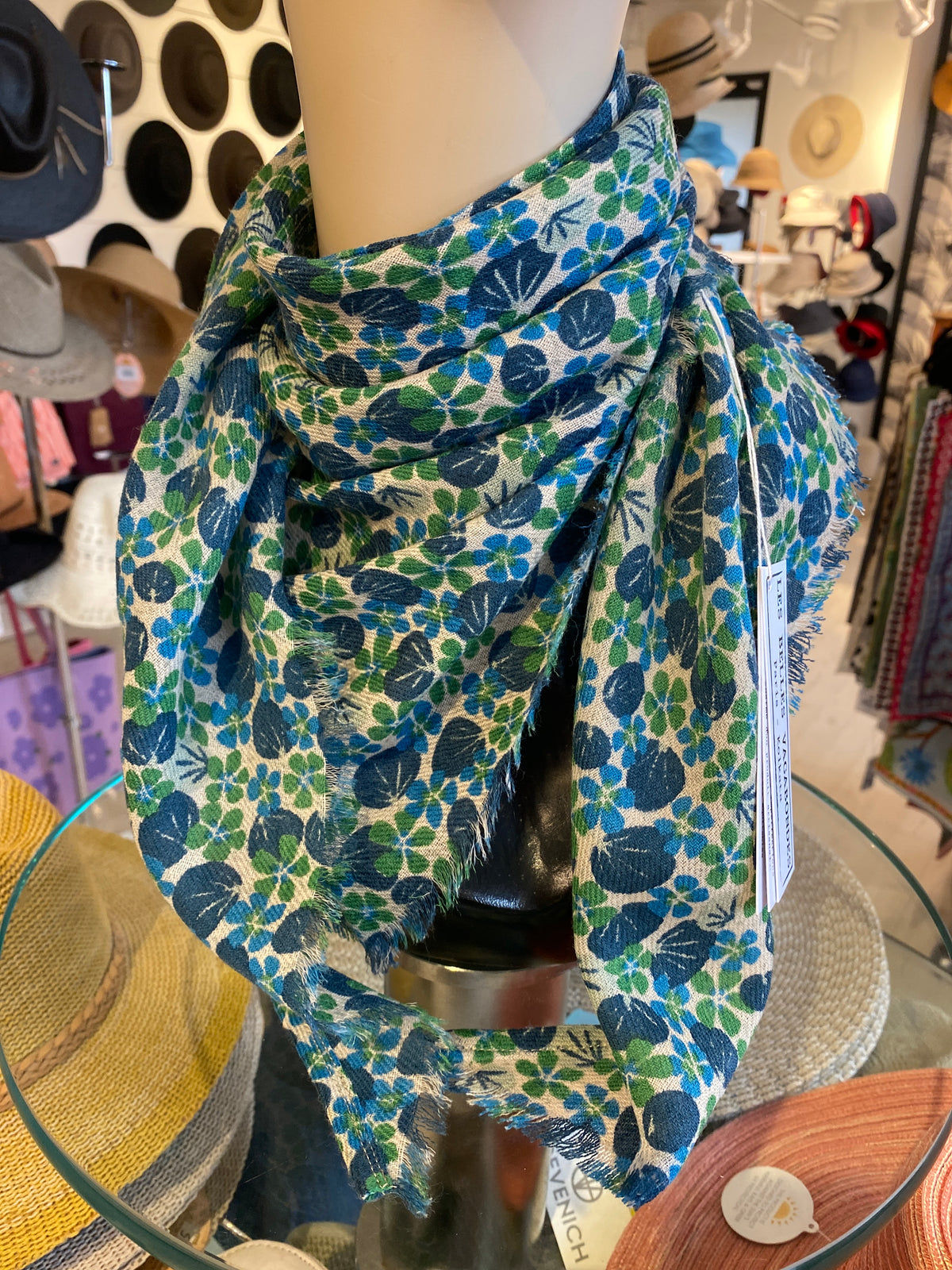 Delta Wool Triangle Scarf Green