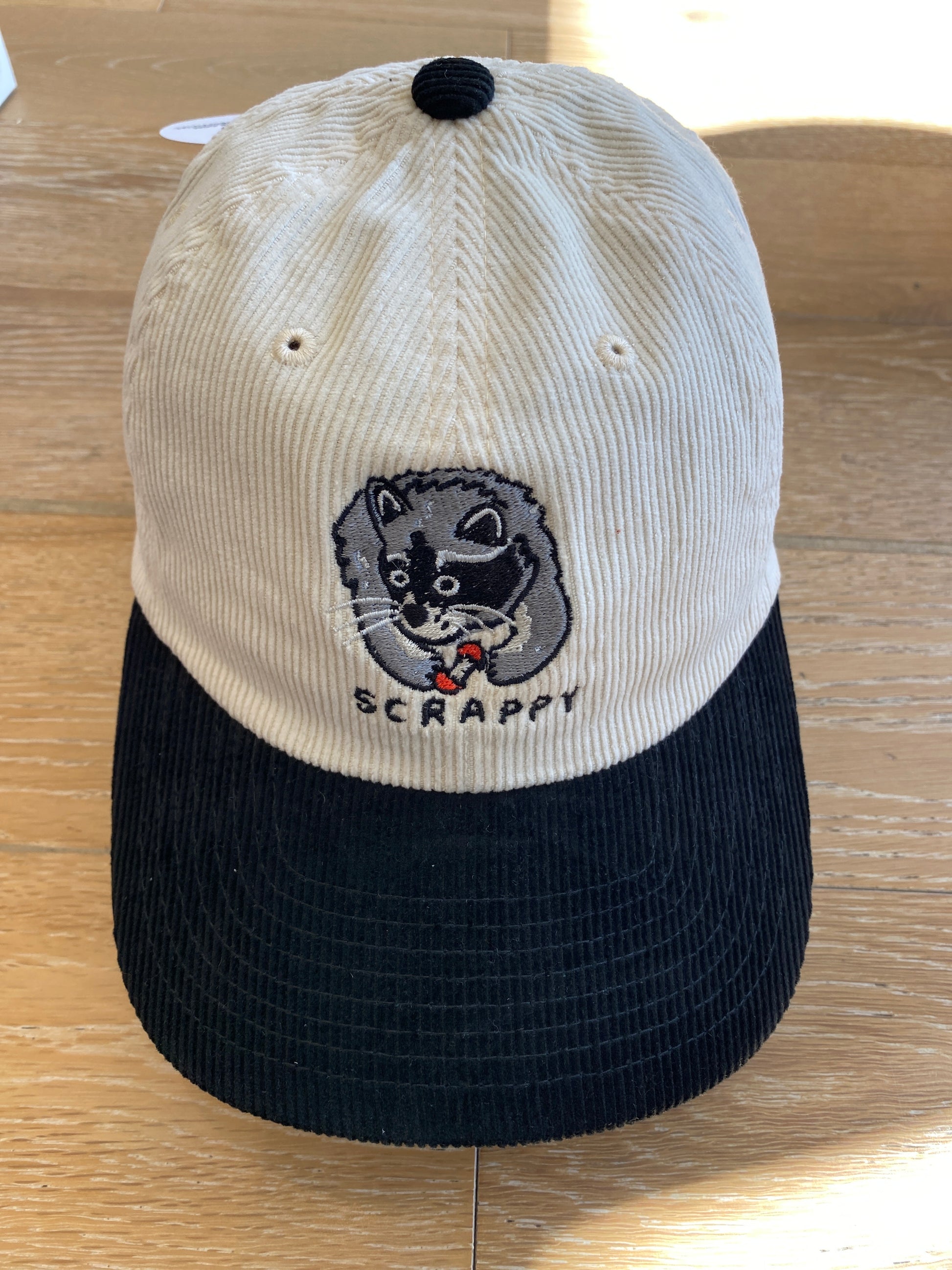 Scrappy Raccoon Corduroy Cap