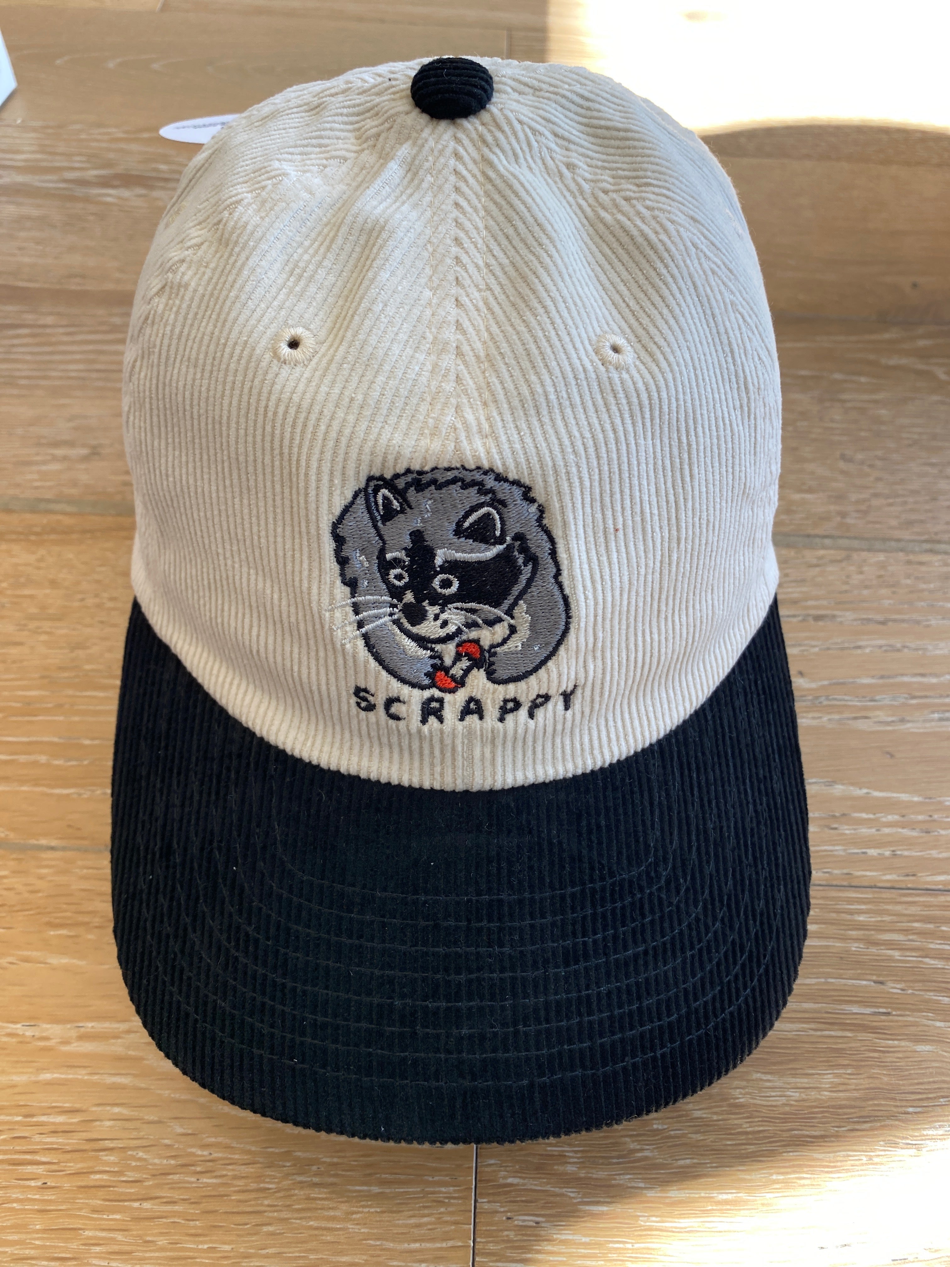 Scrappy Raccoon Corduroy Cap