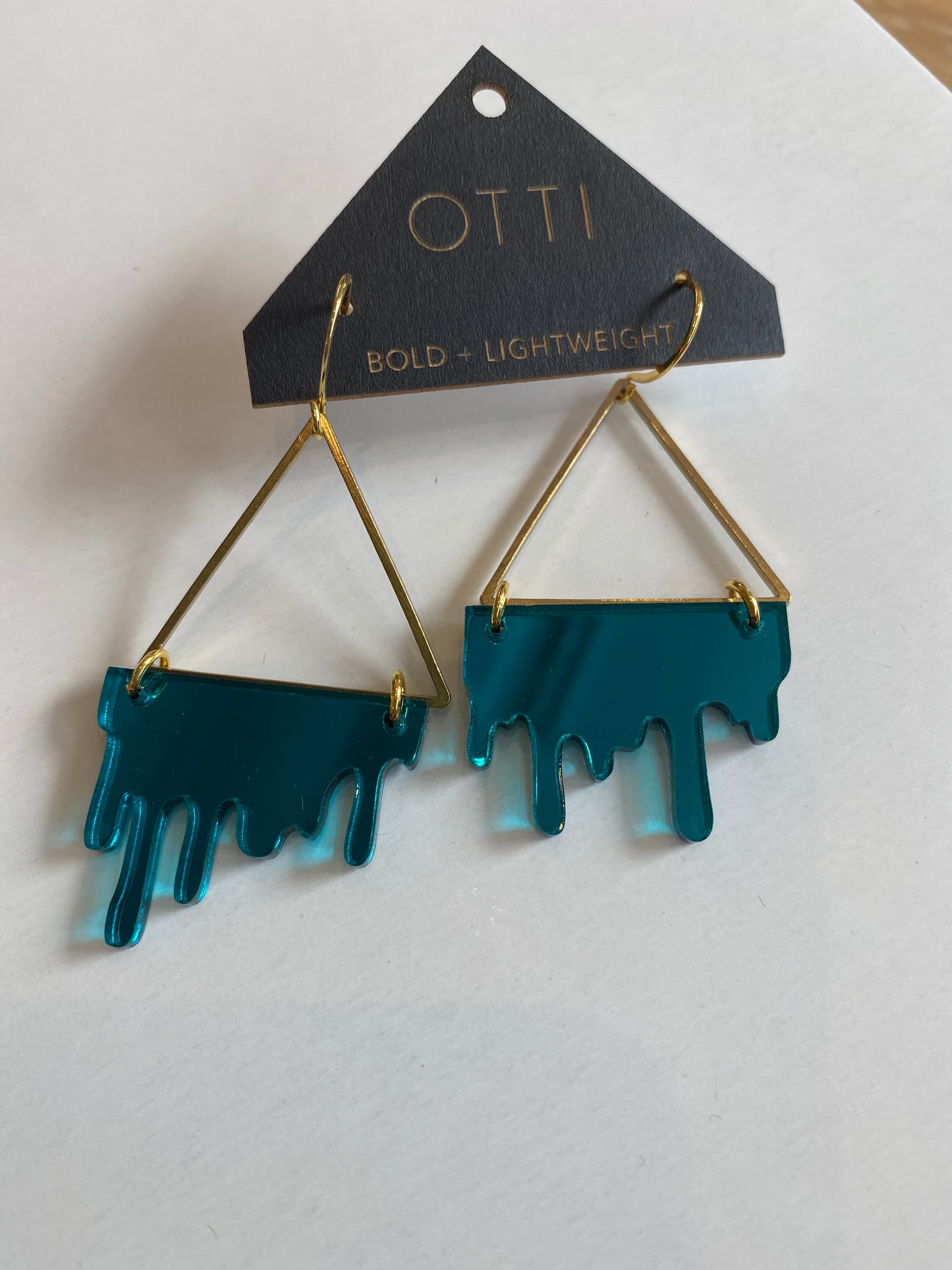 Dripping Slime Triangle Earrings