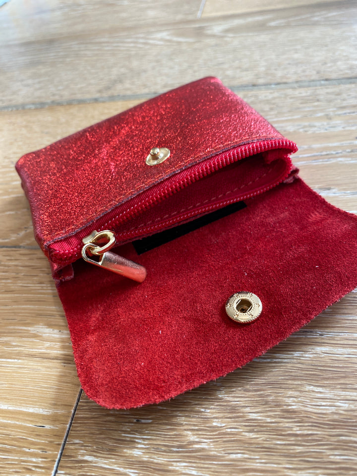 Leather Wallet Red