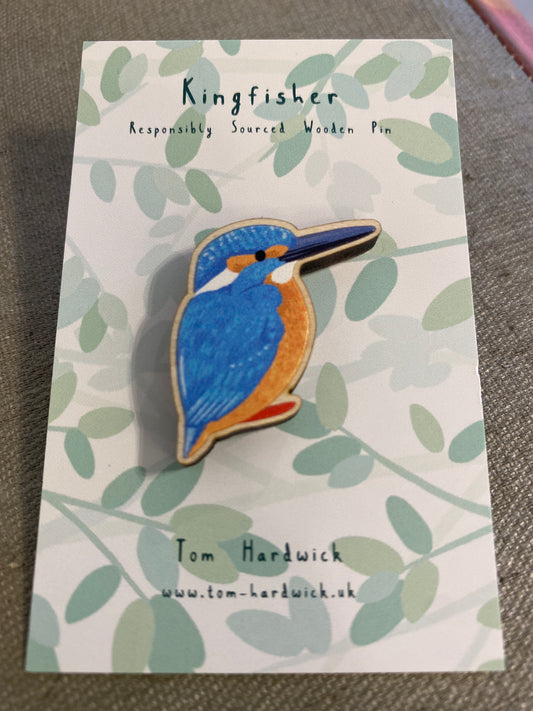 Kingfisher Wooden Pin