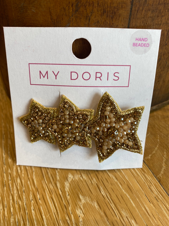 Gold Star Hair Clips