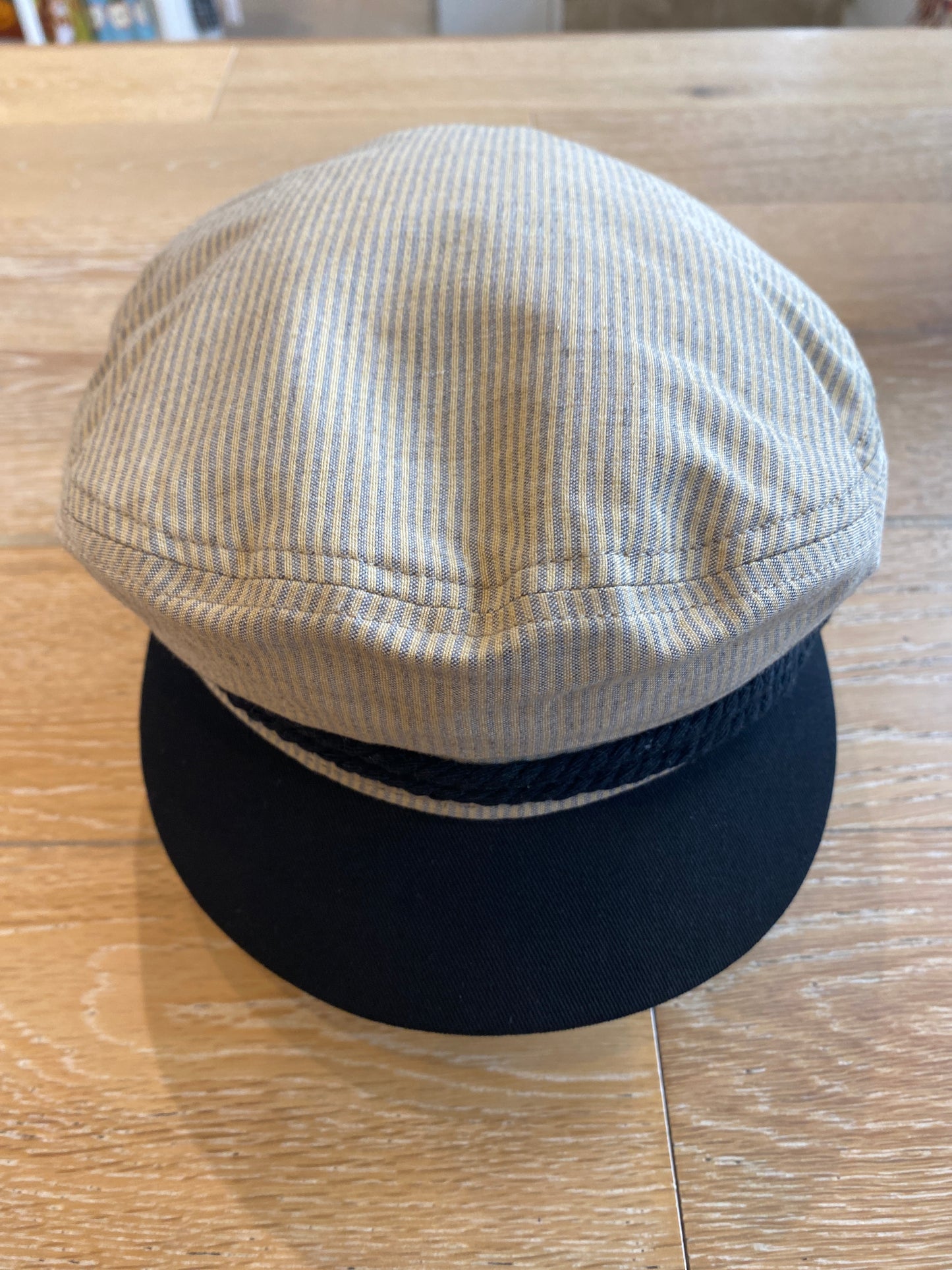Fiddler Cap Khaki Stripe/Washed Black