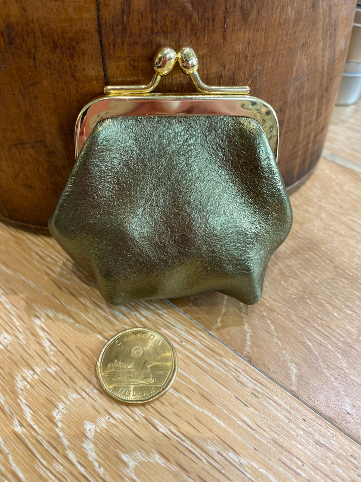 Retro Leather Mini Purse Persimmon