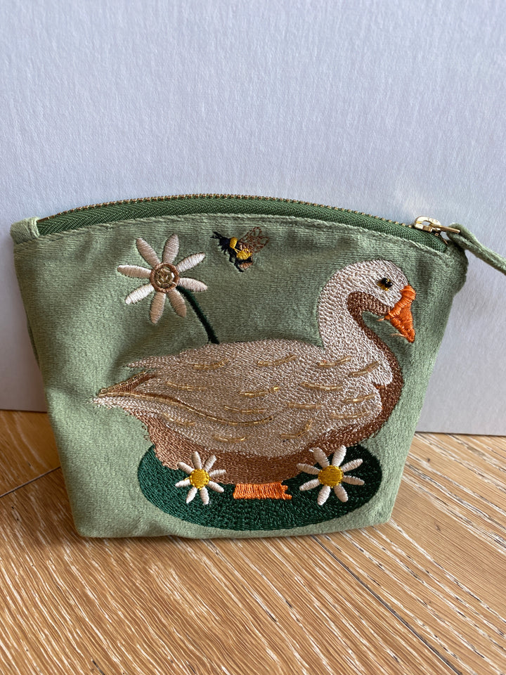 Garden Goose Velvet Mini Pouch