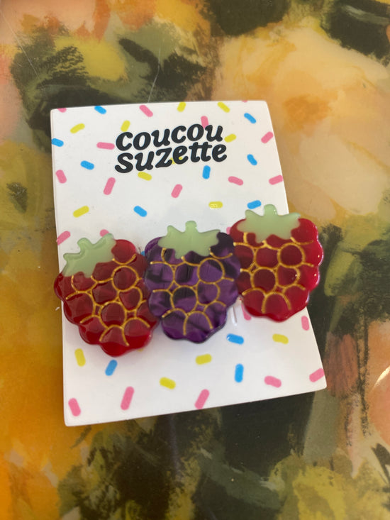 Raspberry Hair Clip