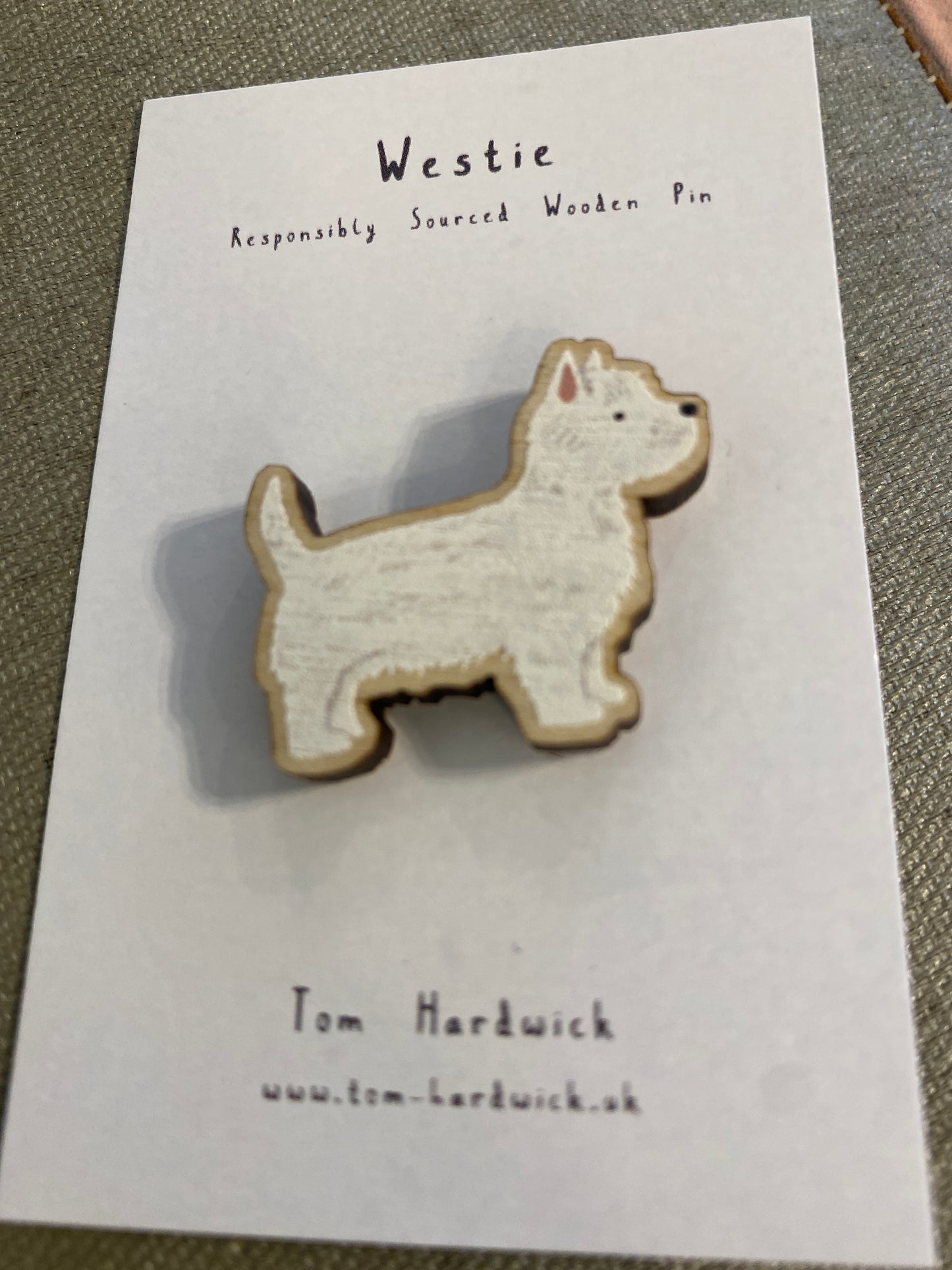 Westie Wooden Pin