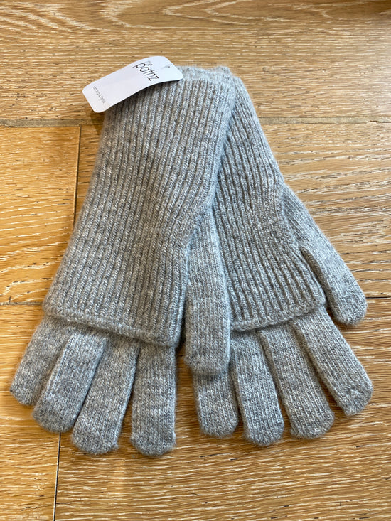 Wool Double Gloves Grey