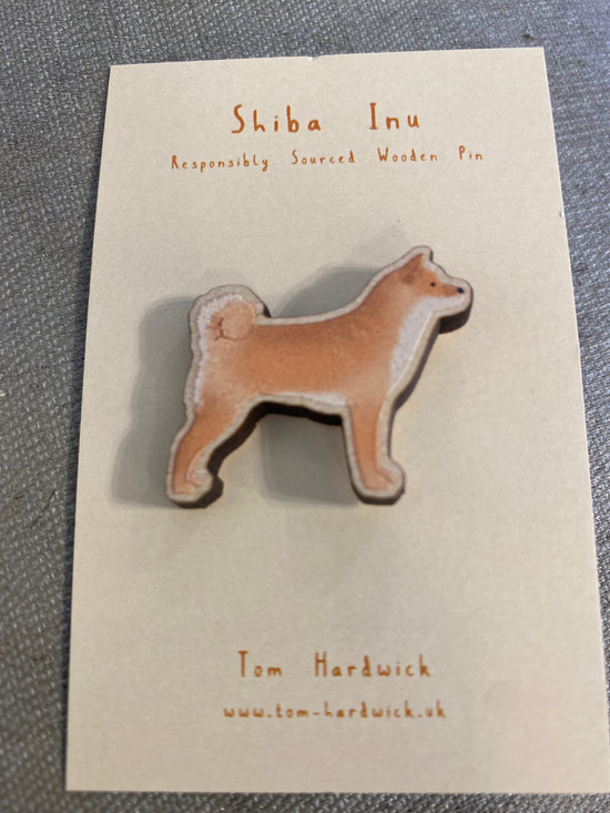 Shiba Inu Wooden Pin