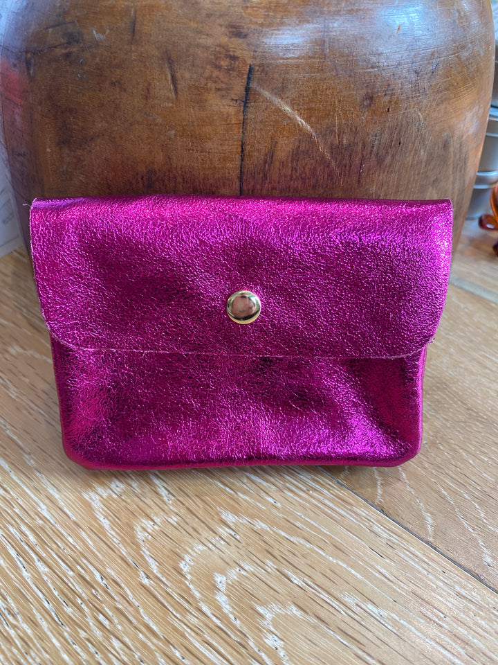 Leather Wallet Fuschia