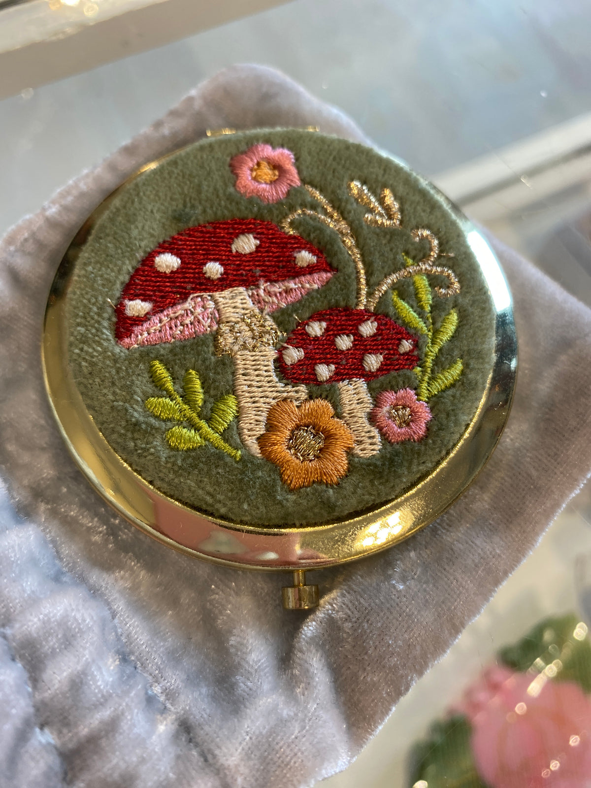 Embroidered Mirror