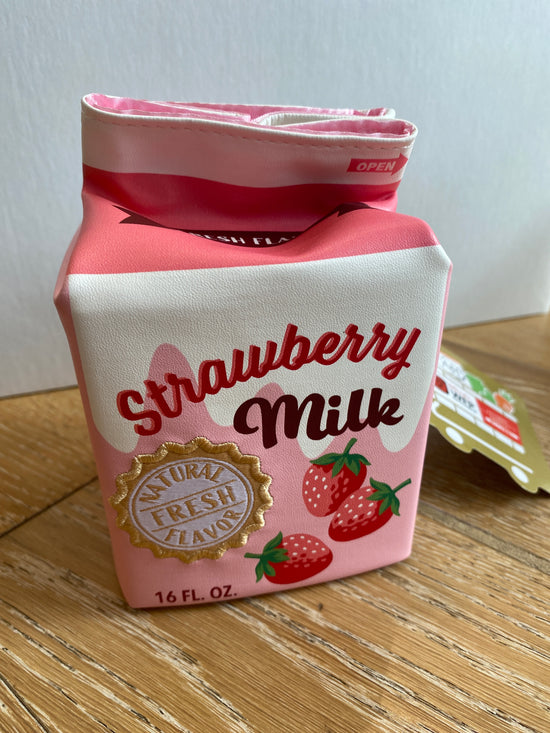 Strawberry Milk Carton Pouch