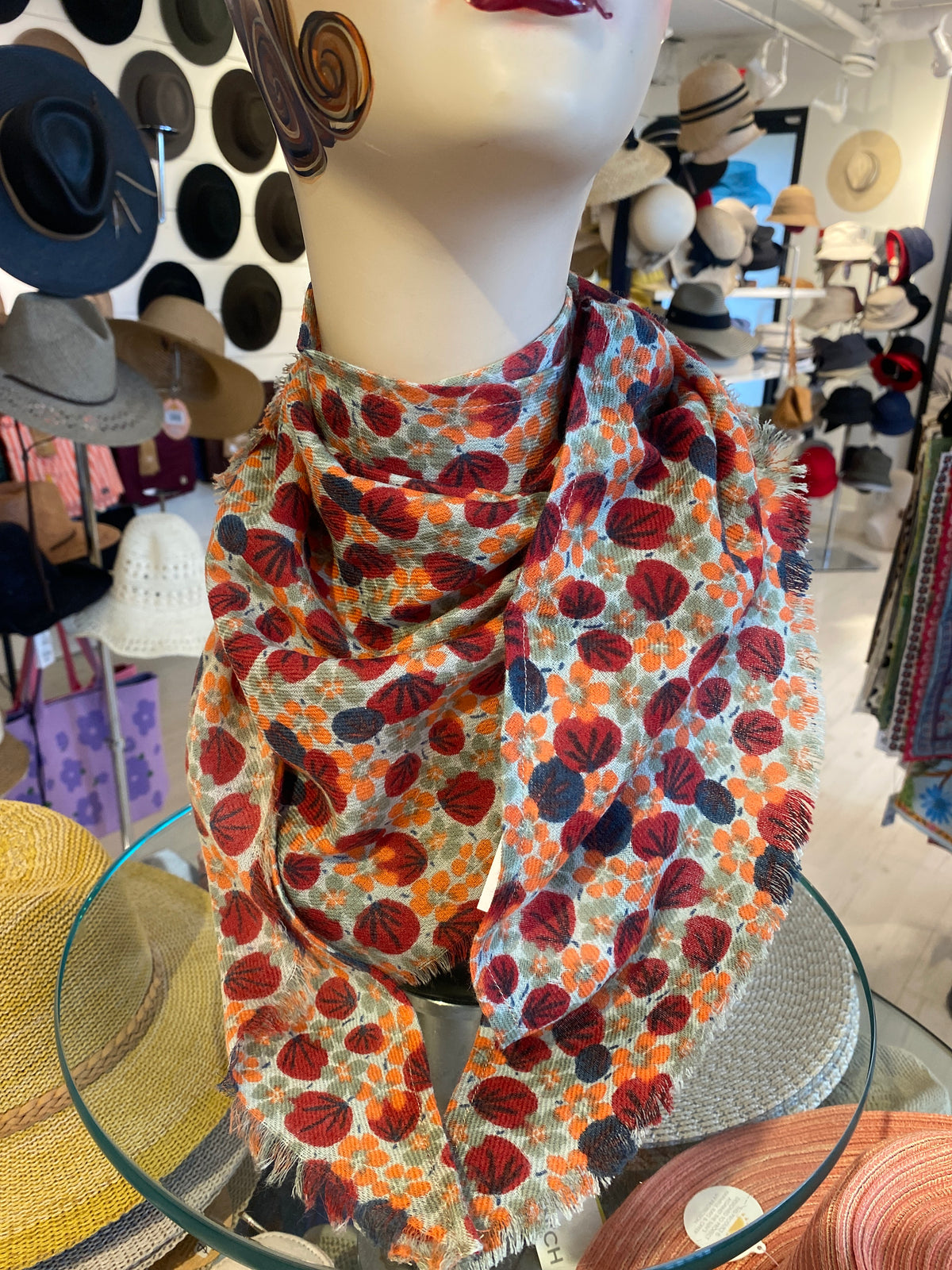 Delta Wool Triangle Scarf Beige