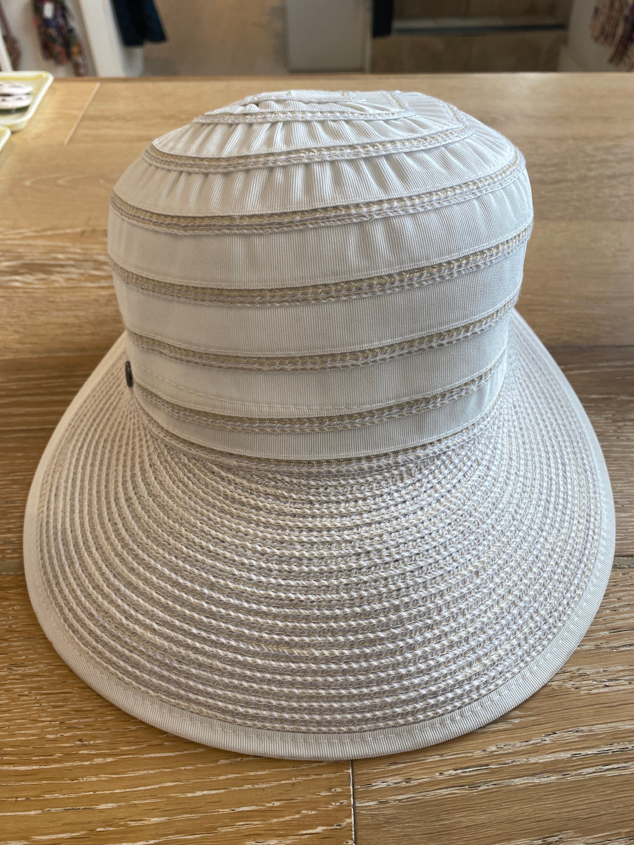 Cap with Wide Visor Stripes
