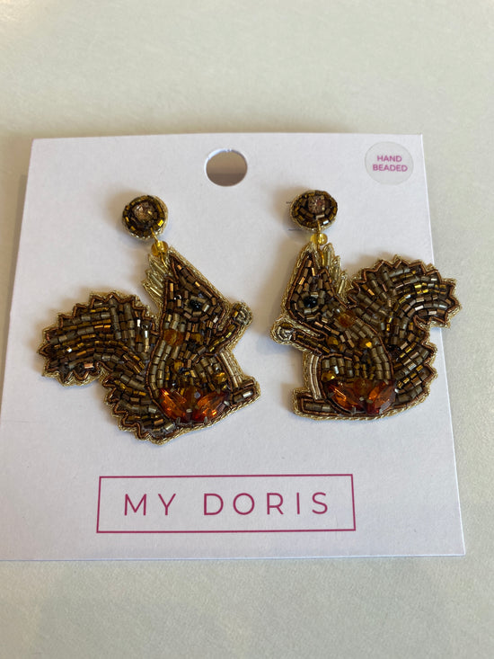 Squirrel Beaded Drops