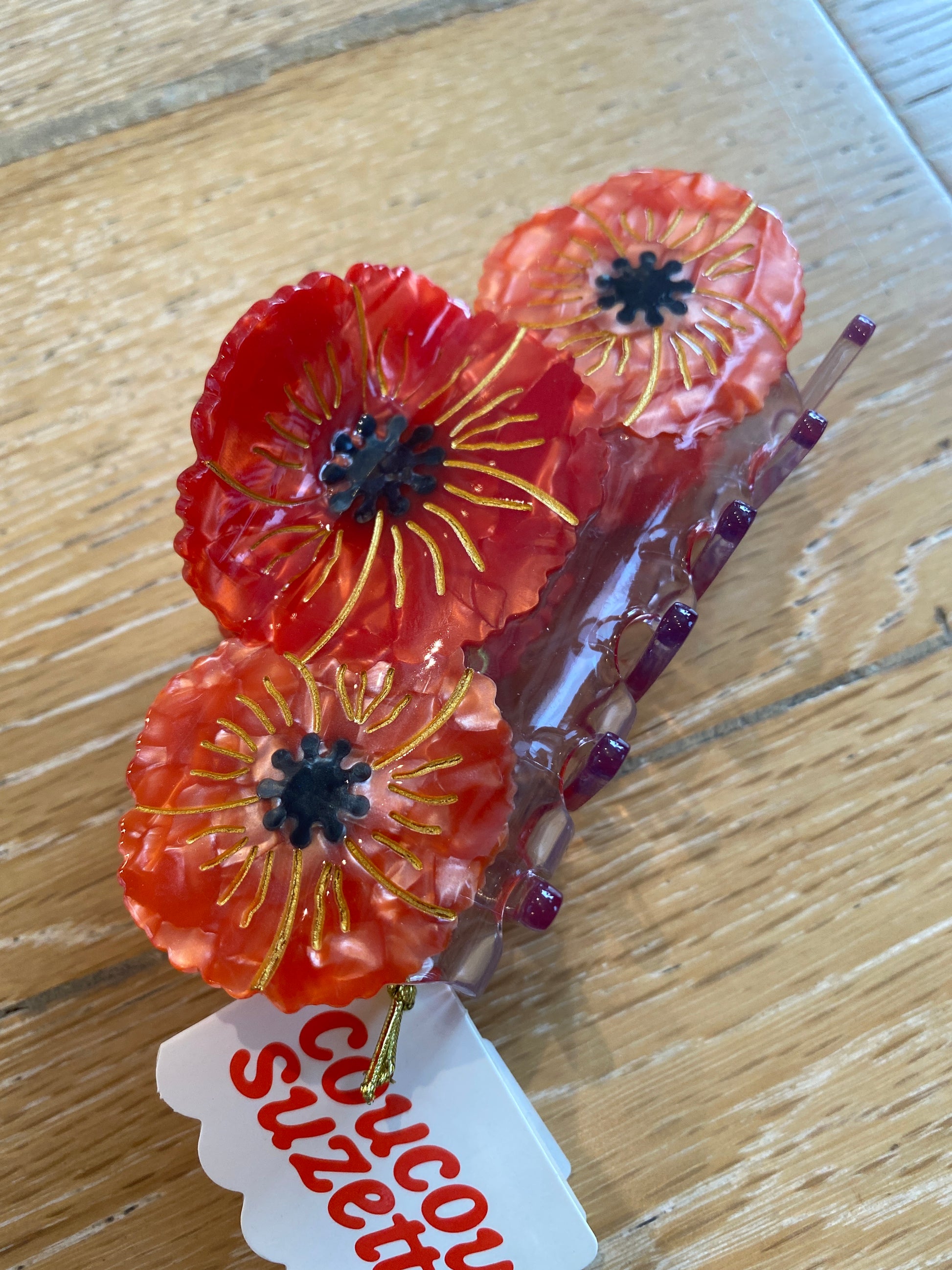 Trio Poppies Hair Claw