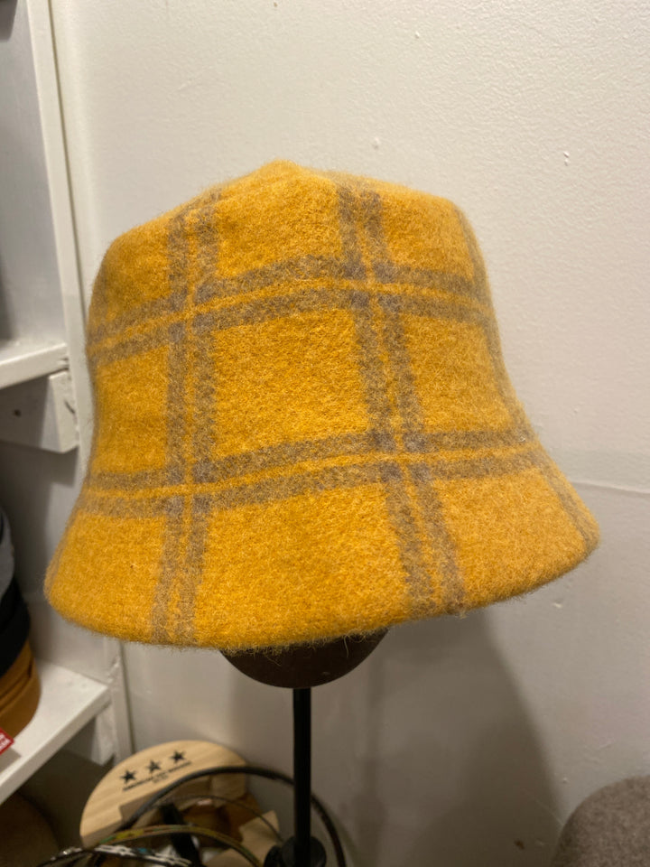 Wool Bucket Hat Mustard Plaid
