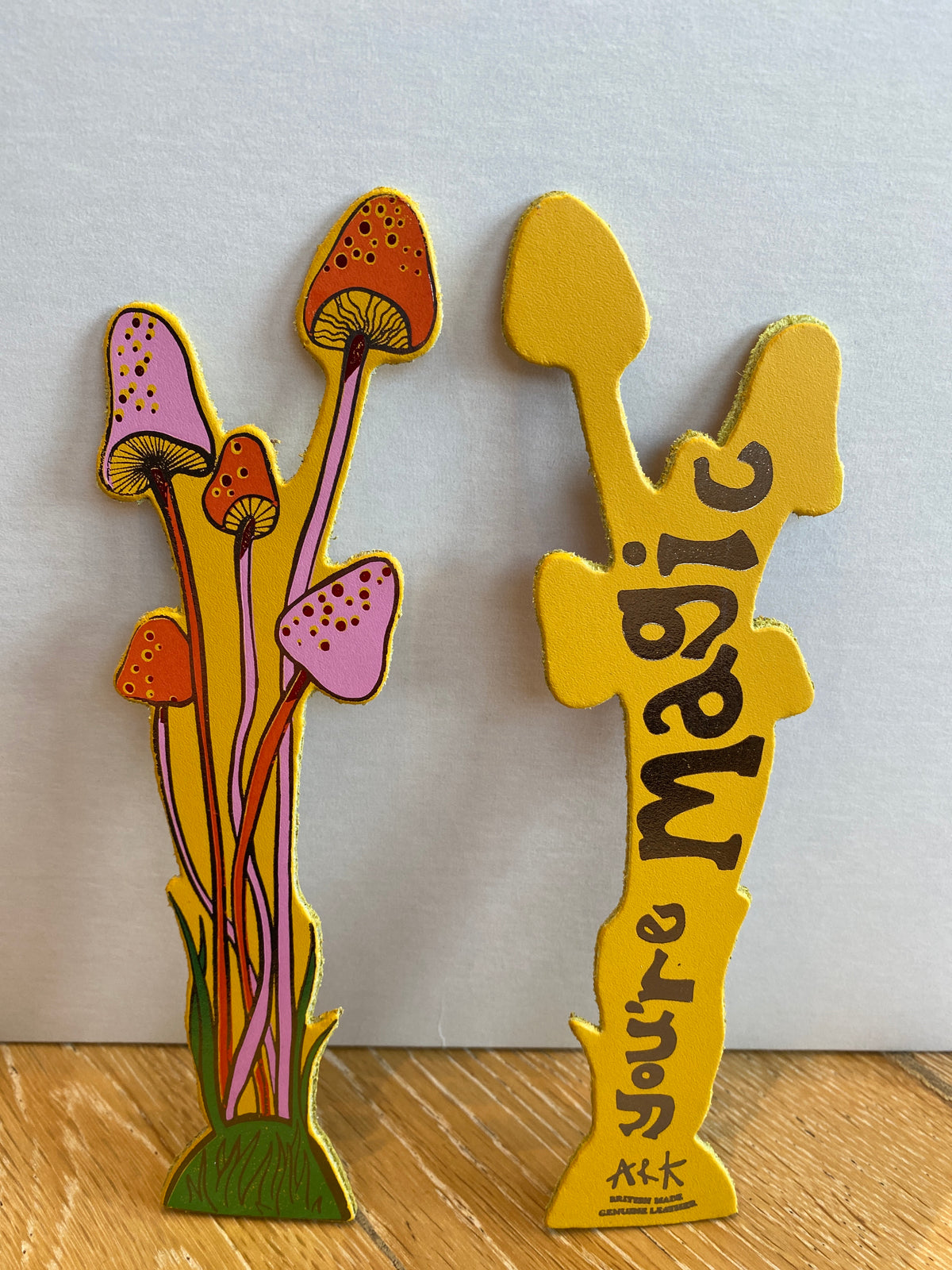 You’re Magic Mushroom Buttercup Leather Bookmark