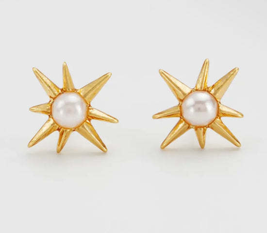 Fable Star Pearl Studs Earrings