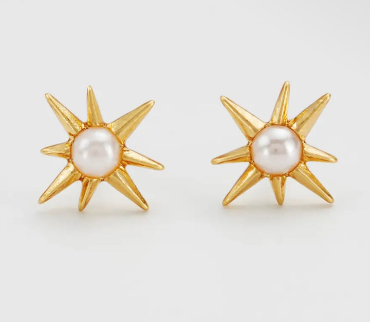 Fable Star Pearl Studs Earrings