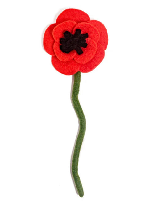 Poppy Felt Flower