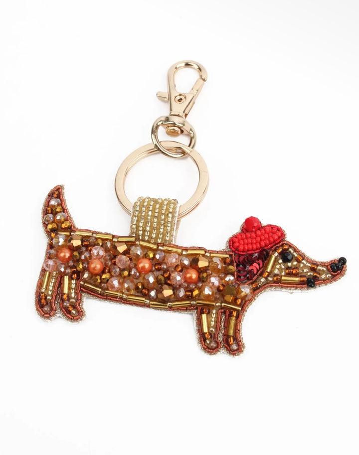 French Sausage Dog Bag Charm