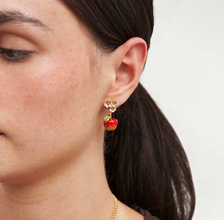 Fable Apple Blossom Drop Studs Earrings