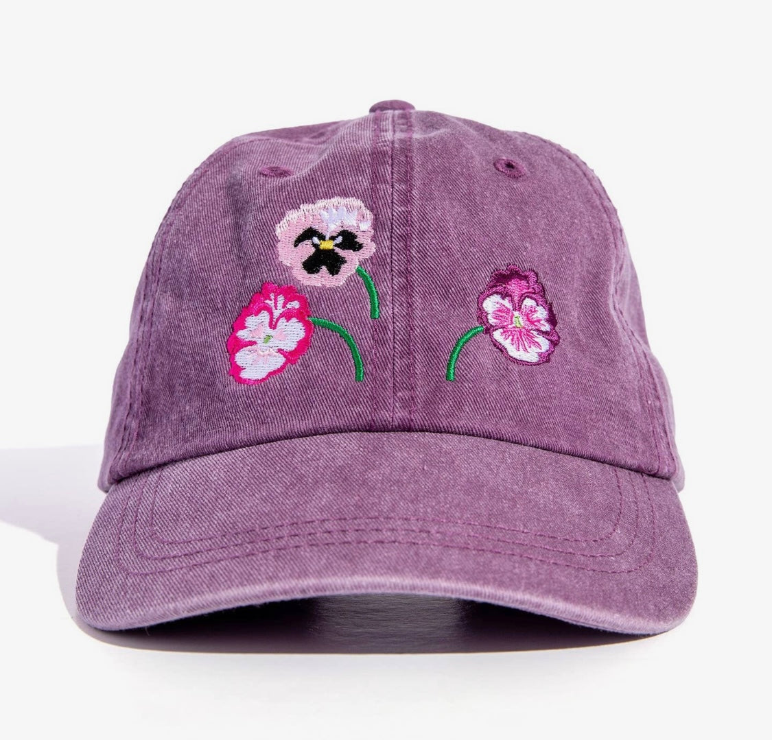 Pansies Ball Cap