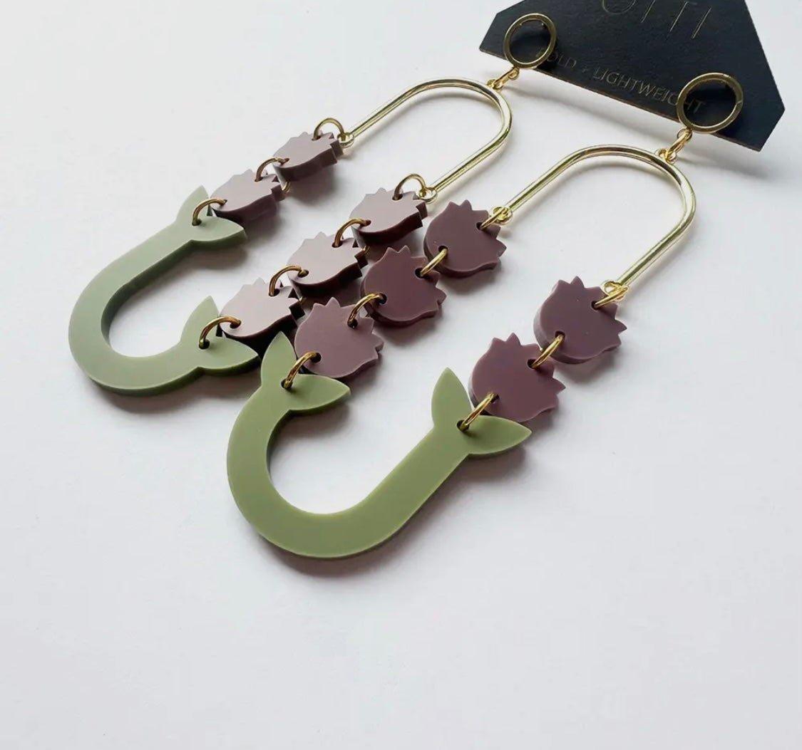 Otti Botanical loop earrings