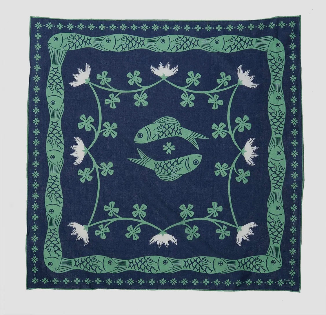 Lucky Fish Cotton Bandana