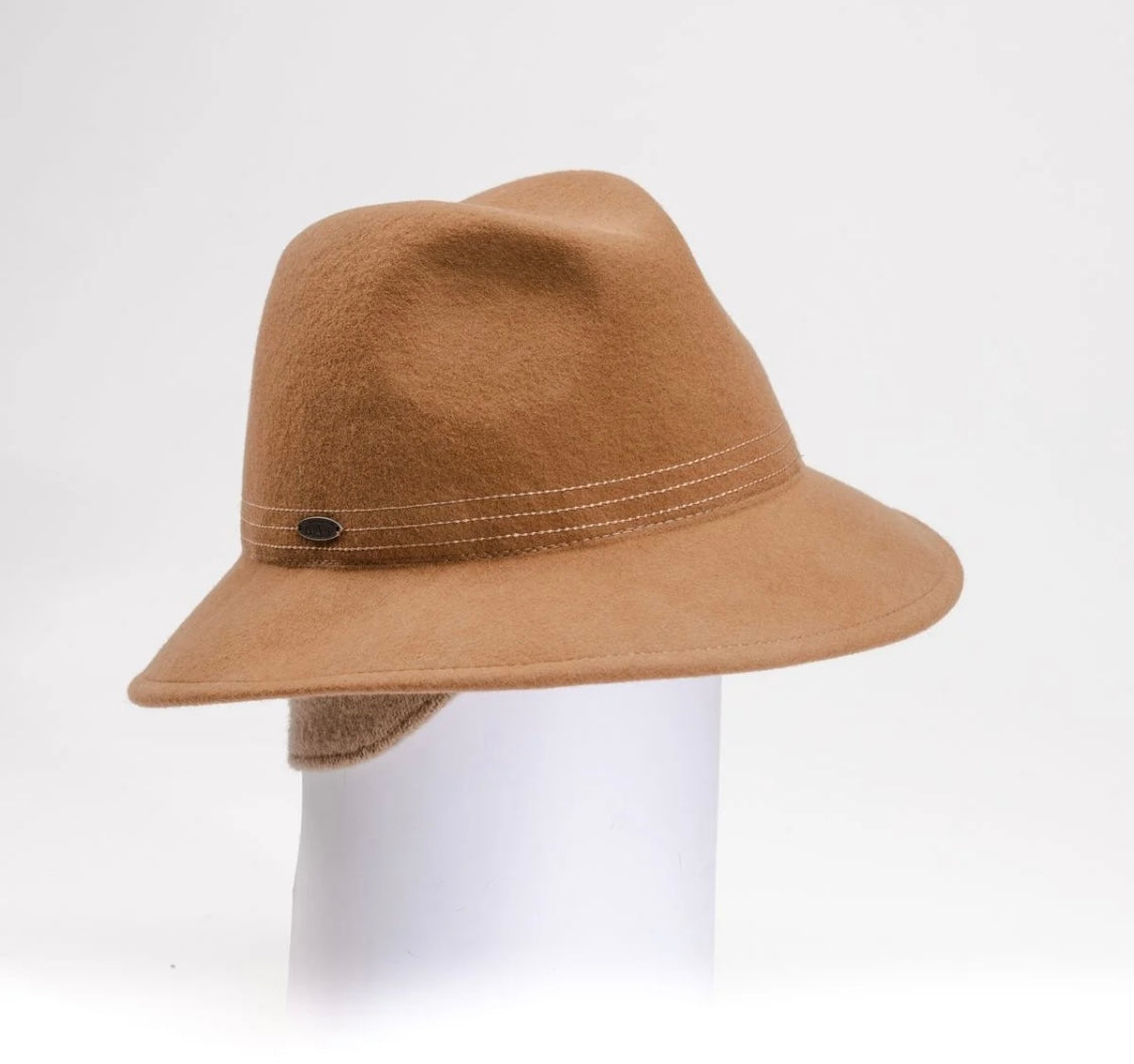 Floria E Fedora Hat with Earflap