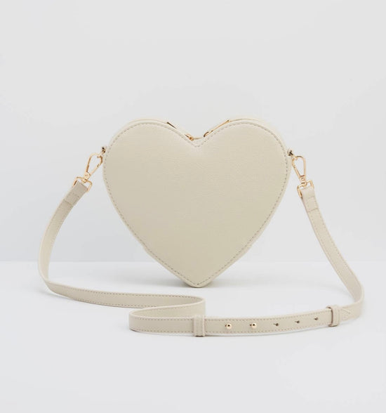 Penelope Heart Shaped Bag in Stone