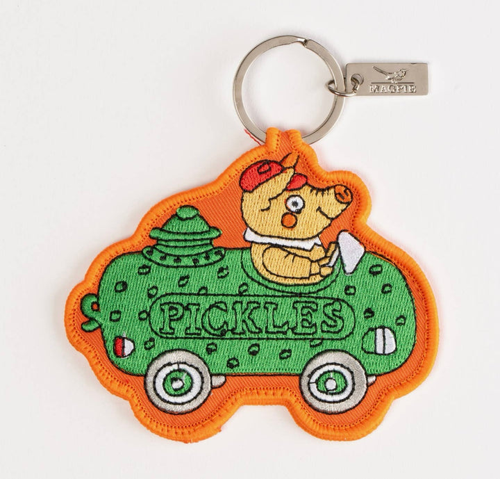 Richard Scarry Pickle Car Key Charm