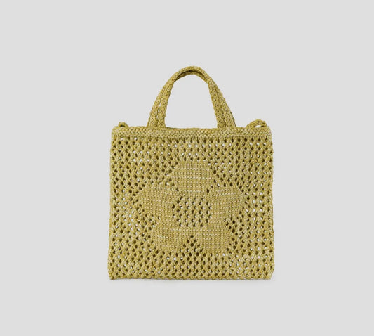 Raffia Flower Mini Bag