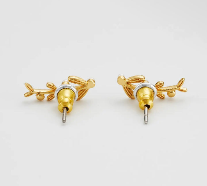 Fable Niva Mistletoe Pearl Climber Earrings