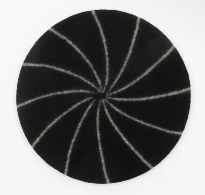 Mariniere Beret Black Ecru
