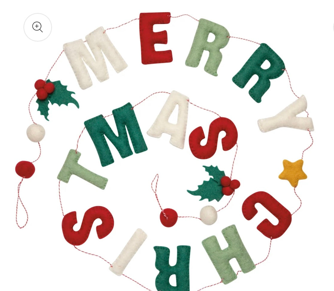 Garland Felt Merry Christmas