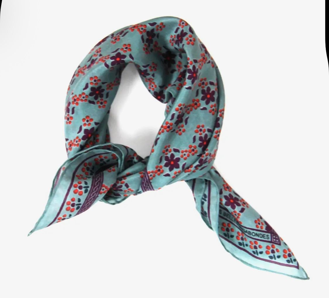Silk Scarves Prune Pury