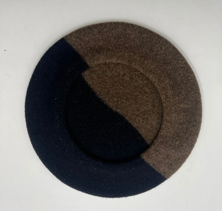 Duo Beret Brown Navy
