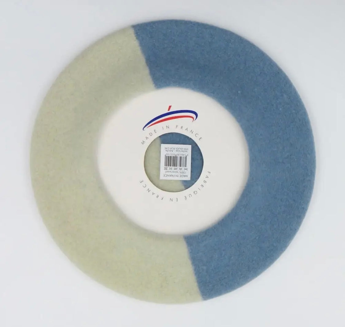 Duo Beret Dusk Blue Ecru