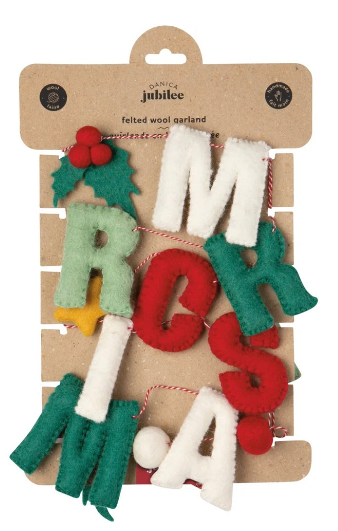 Garland Felt Merry Christmas