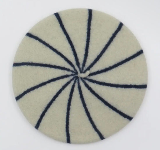 Mariniere Beret Ecru Marine