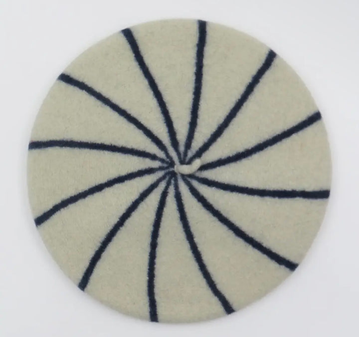 Mariniere Beret Ecru Marine