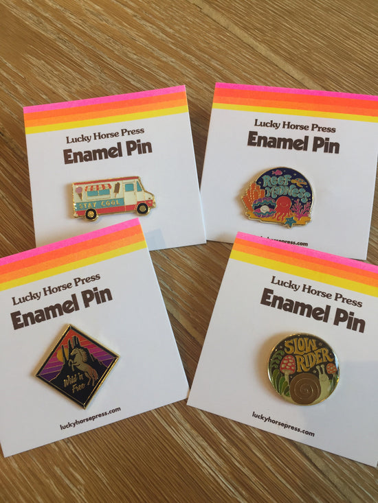 Lucky Horse Enamel Pins